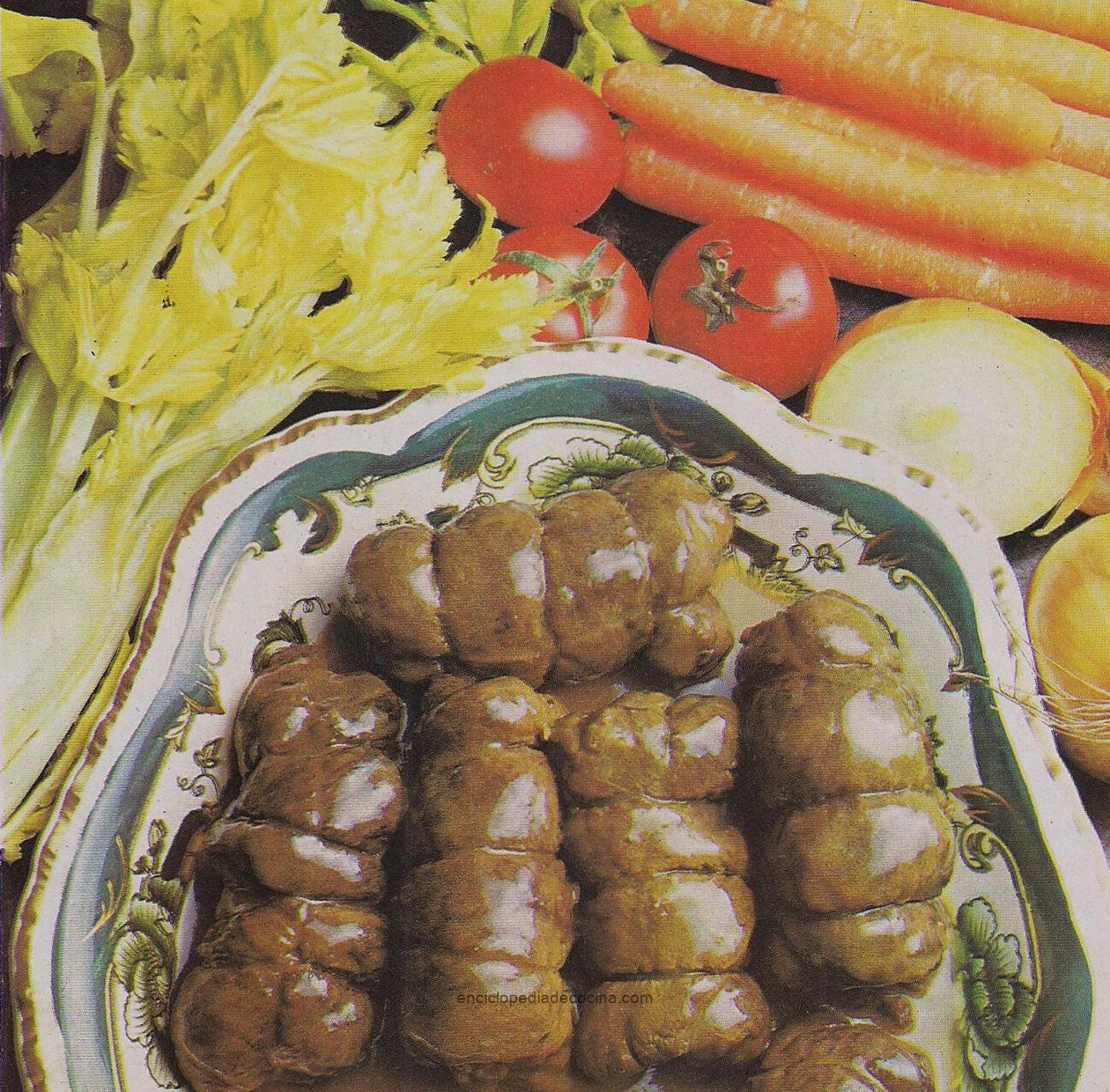 Arrollado alemán de carne (roulade)