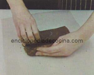 arrollado de chocolate