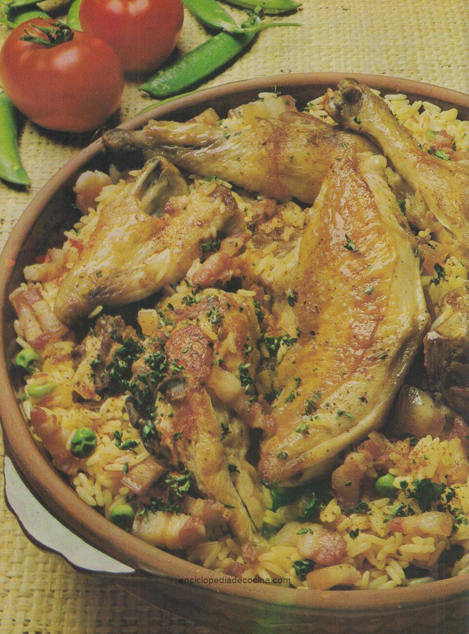 Arroz con pollo y verduras