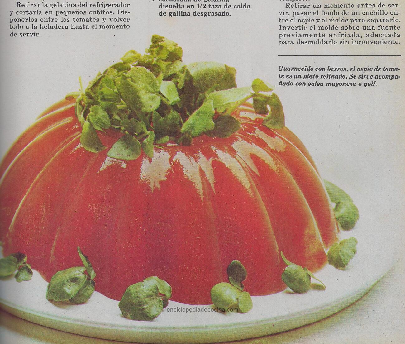 Aspic de tomate - Recetas de Cocina