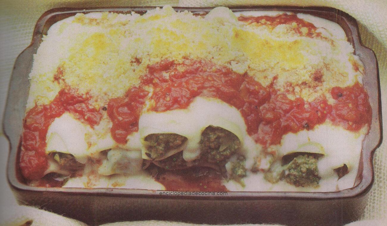 Canelones de verdura