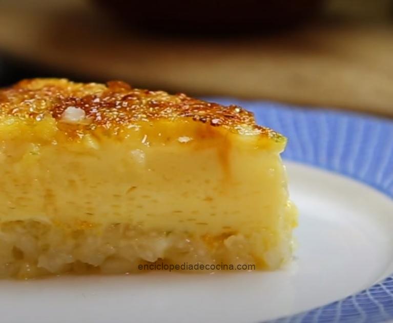 Budín de naranja y arroz