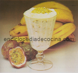 Crema de granadilla y banana