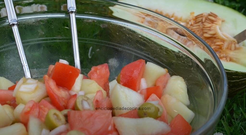 Ensalada italiana de melón