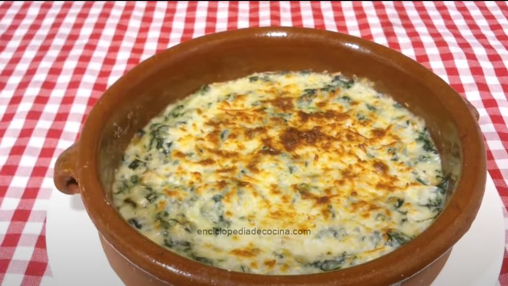 Espinaca gratinada - Recetas de Cocina