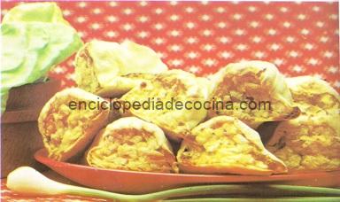 Knishes rellenos con carne y papas