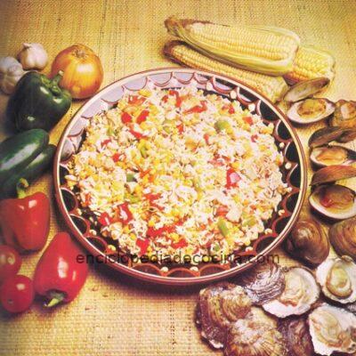 Mariscos con arroz