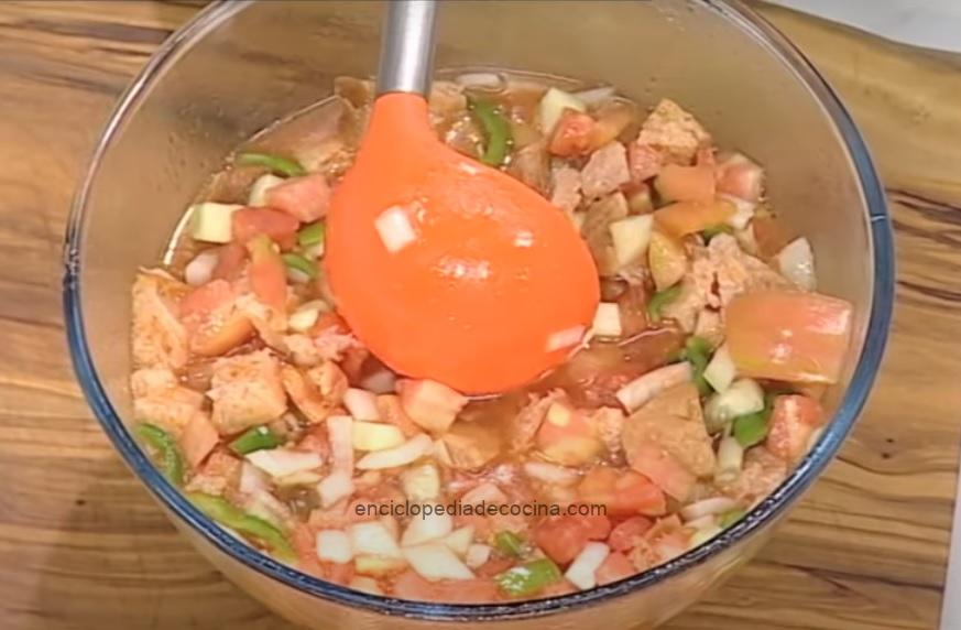 Gazpacho en ensalada