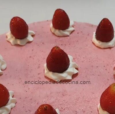 mousse helada de frutillas