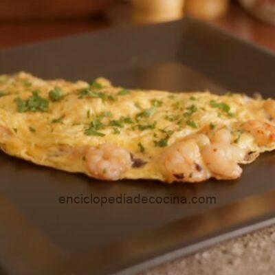 omelette china de camarones