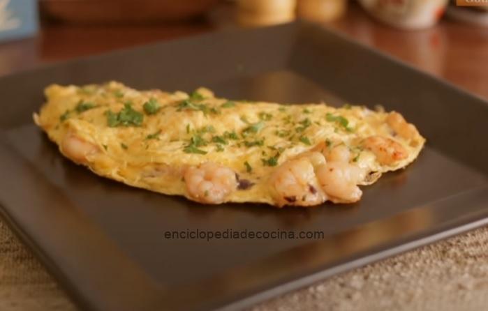 Omelette china de camarones