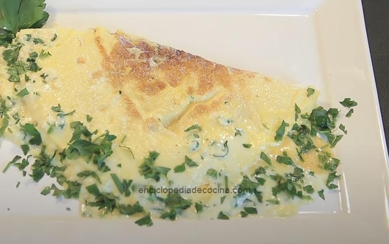 Omelette de queso gruyere