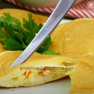 panqueques con queso brie